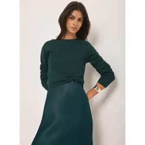 Mint Velvet Teal Layered Satin Midi Dress